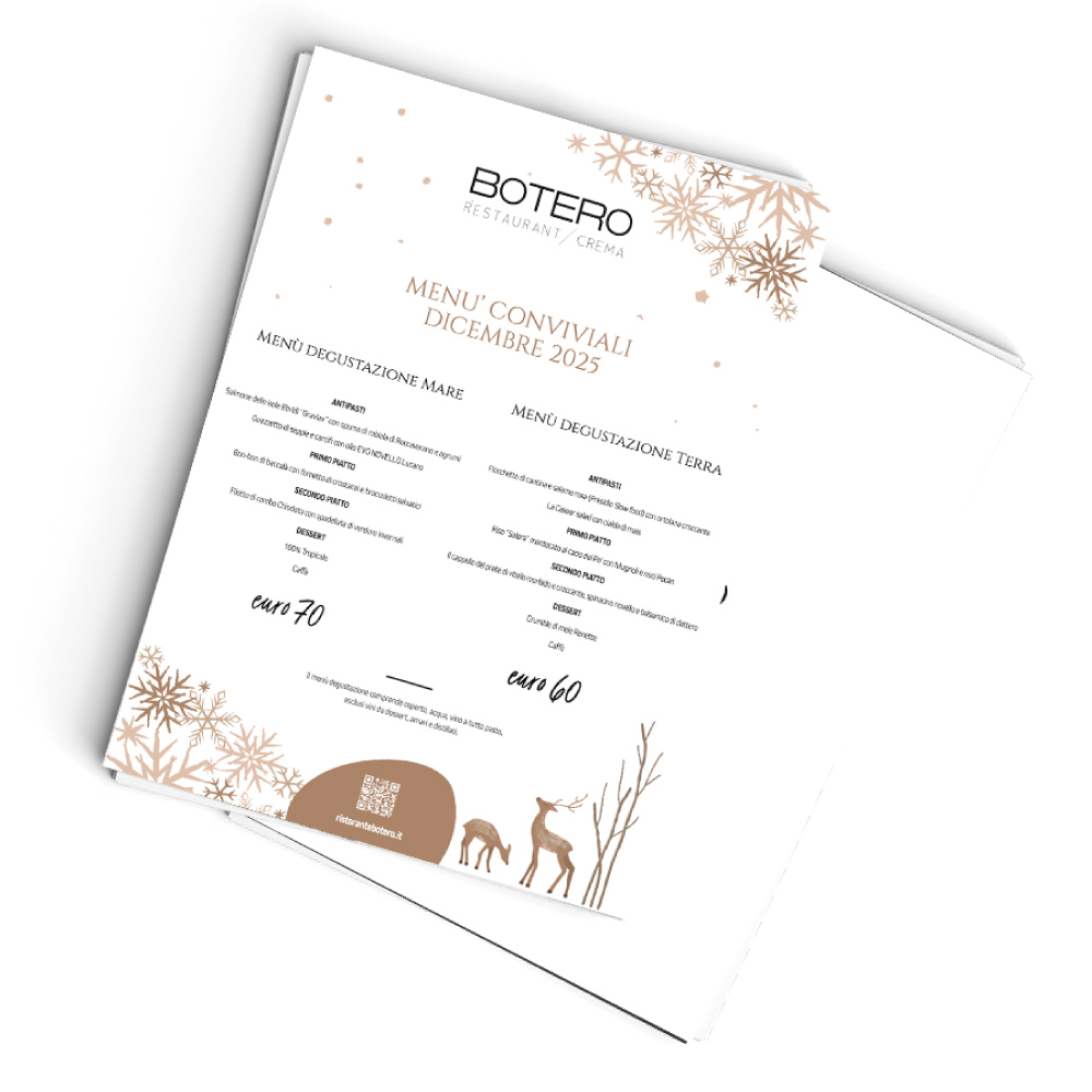 Botero menù conviviali Dicembre 2025