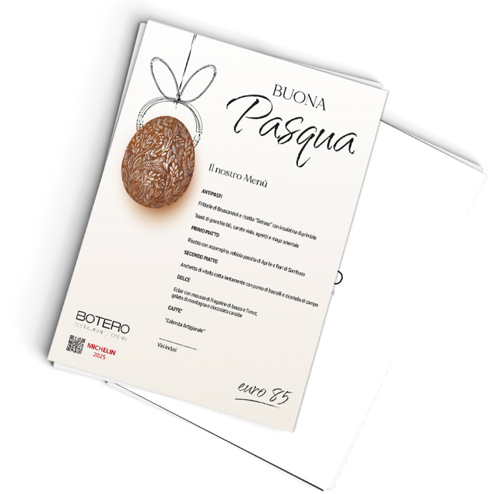 Botero menù di Pasqua